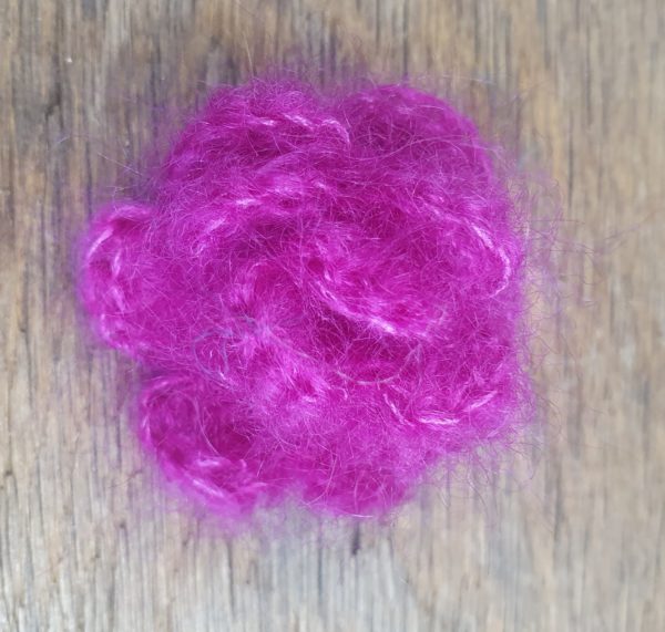 broche mohair et soie petite rose digitale