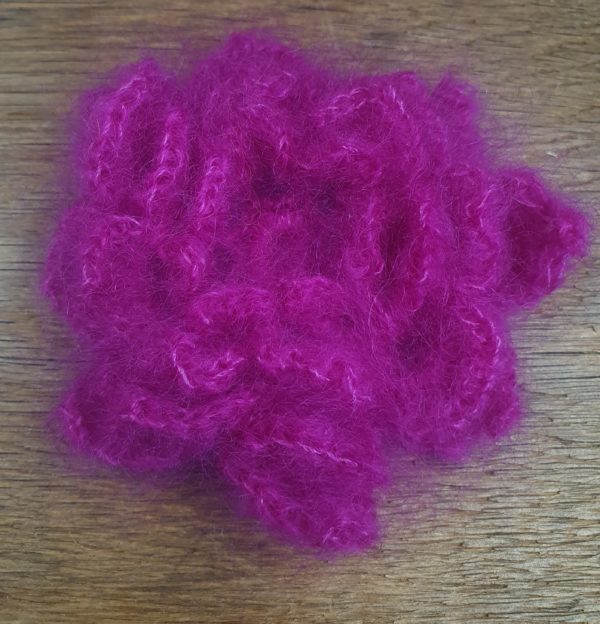 broche mohair et soie grande rose digitale