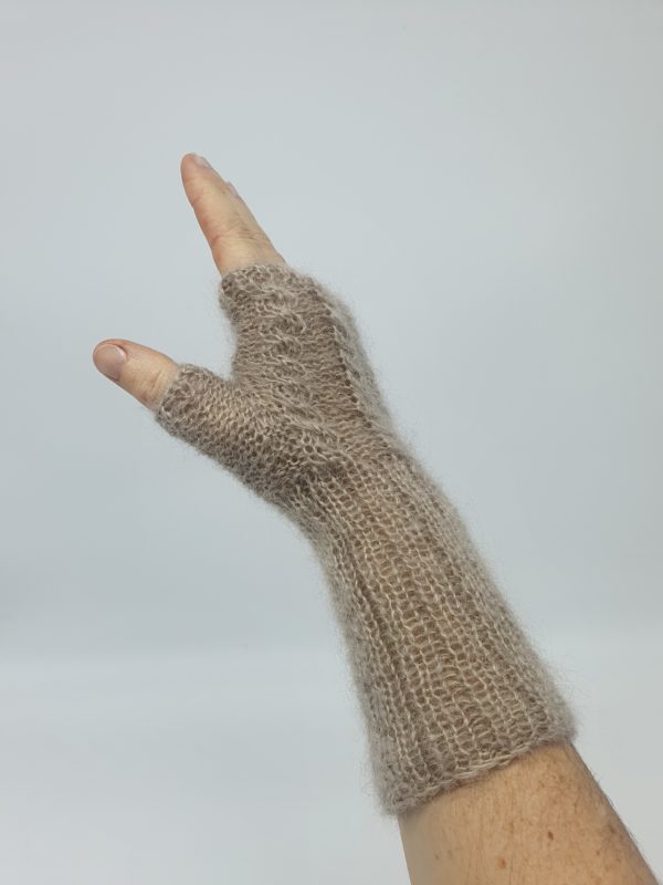 Mitaine torsade mohair