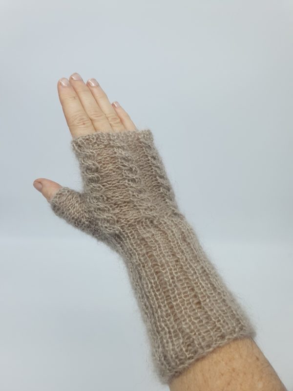 Mitaine torsade mohair