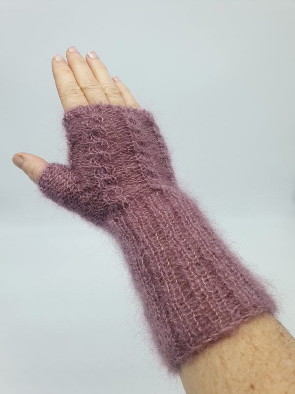 Mitaine torsade mohair