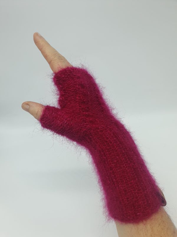 Mitaine torsade mohair