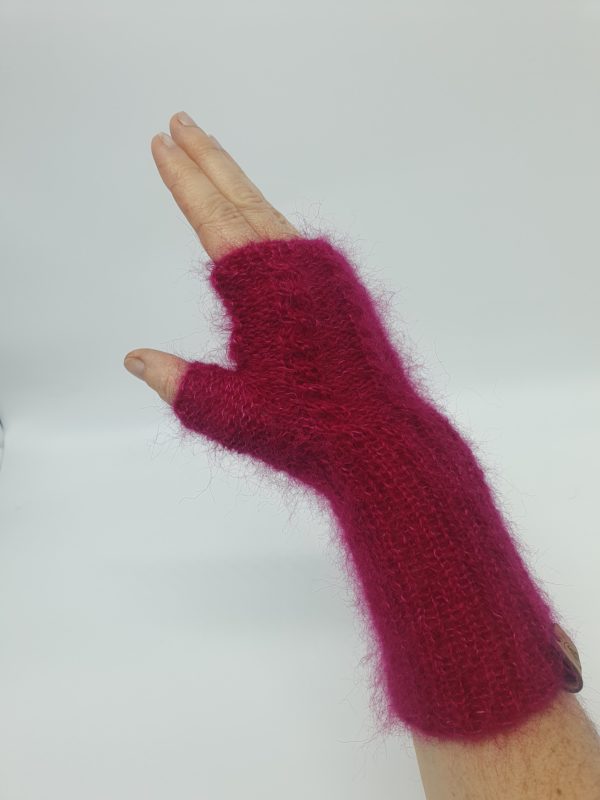 Mitaine torsade mohair