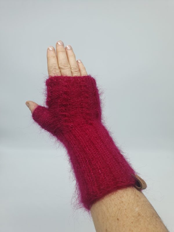 Mitaine torsade mohair