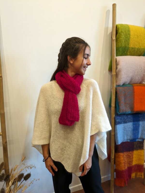 Echarpe voluptueuse mohair et soie - tricotée main – Image 9