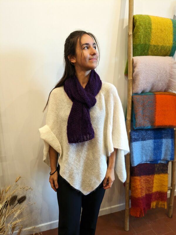Echarpe voluptueuse mohair et soie - tricotée main – Image 7
