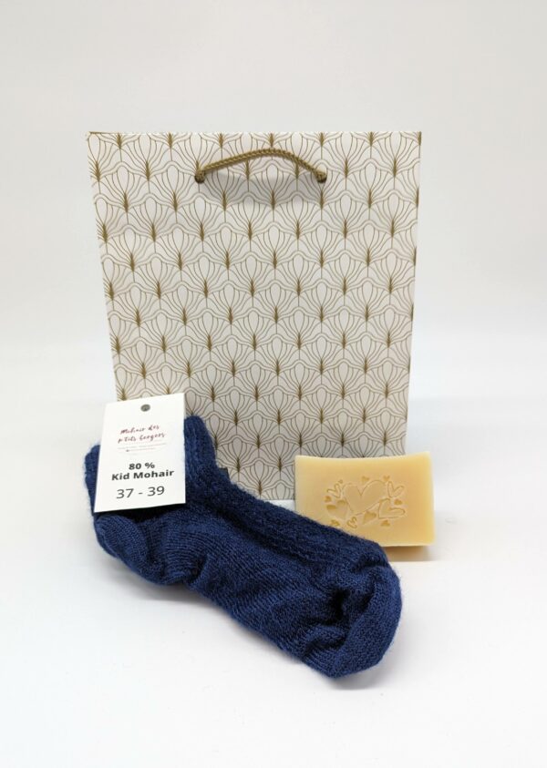 Box Saint-Valentin - 1 paire de socquette en mohair & 1 savon Pure