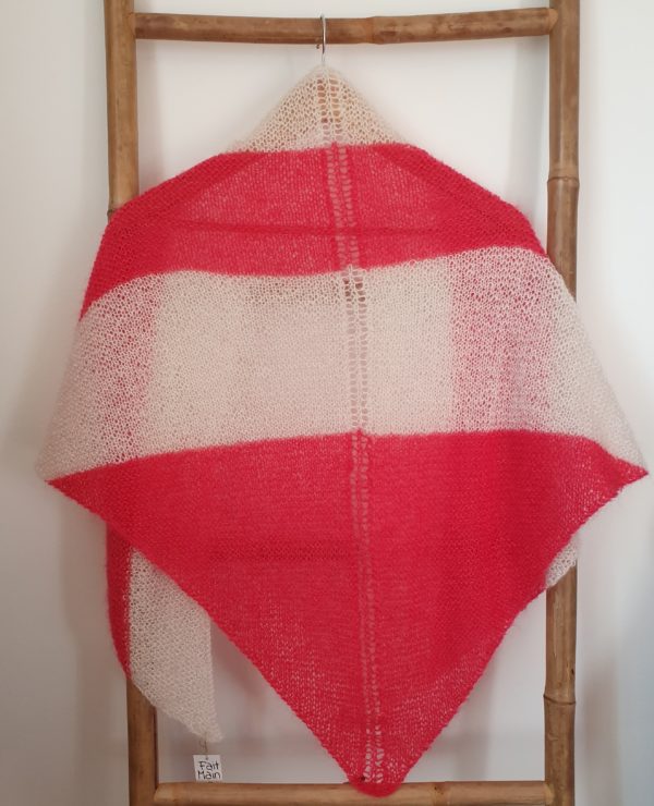 Châle plume mohair et soie - tricoté main – Image 15