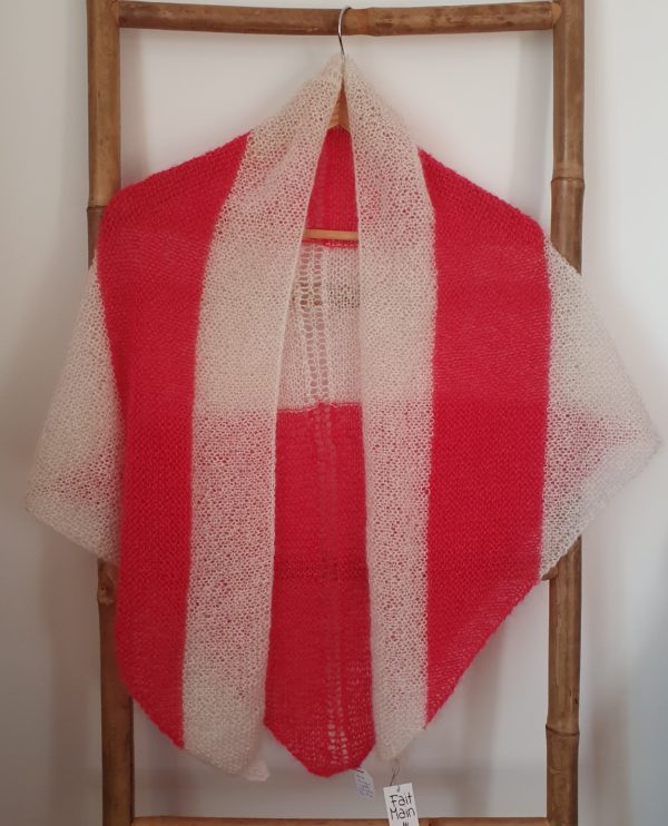 Châle plume mohair et soie - tricoté main – Image 16