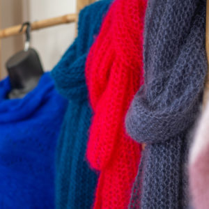 echarpe volupteuse mohair fil plume
